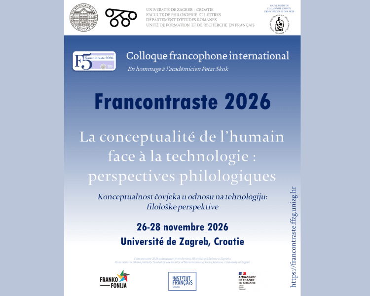 Francontraste 2026: Konceptualnost čovjeka u odnosu na tehnologiju: filološke perspektive