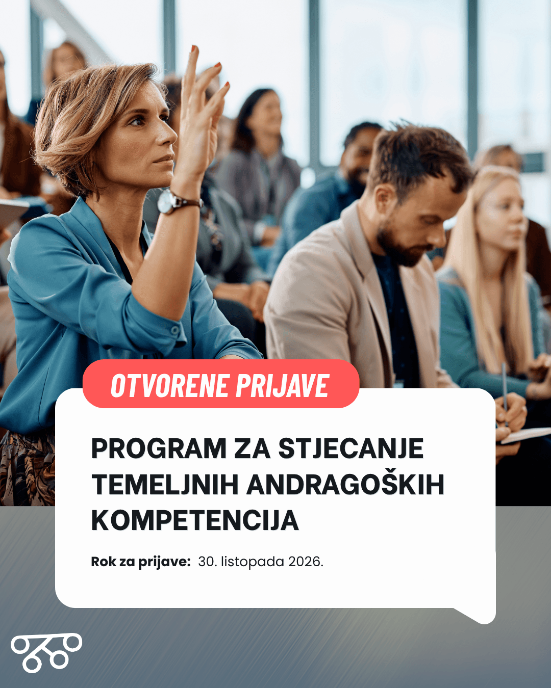 Obavijest o početku prijava – Program za stjecanje temeljnih andragoških kompetencija 4.11.-10.12.2026.